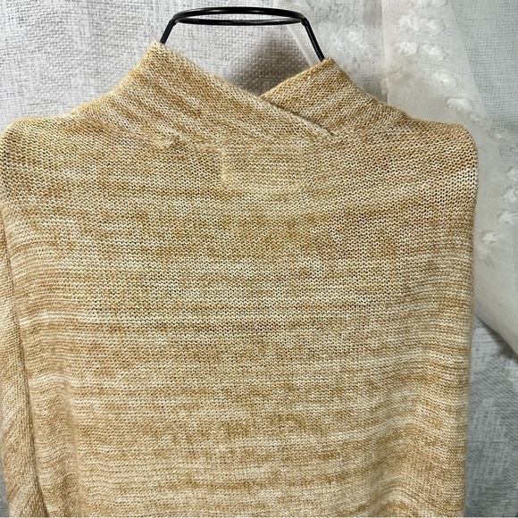 Anthropologie field flower tan knit cowl neck tunic sweater size S - Picture 5 of 11